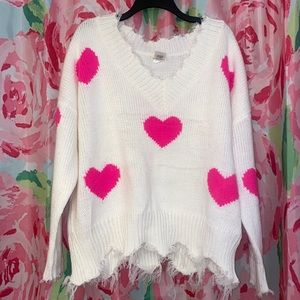 🩷 Boutique Pink Heart Sweater 🩷
